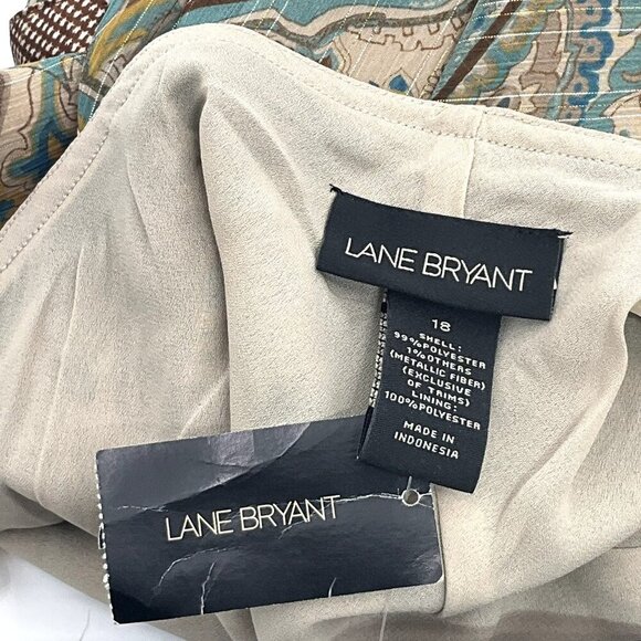 Lane Bryant Top Woman 18 Halter Paisley Baby Doll Fairy Flowy Festival Y2K‎ Look - Picture 9 of 12